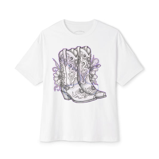 Sketched Cowgirl Boots Comfy Unisex Tee